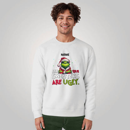 Warning: The Grinch Hates Your Sweater” Sweatshirt