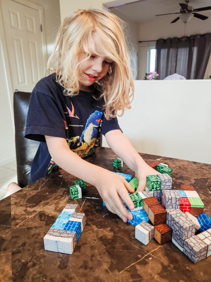 100 pcs Minecraft Magnetic Building Blocks Set