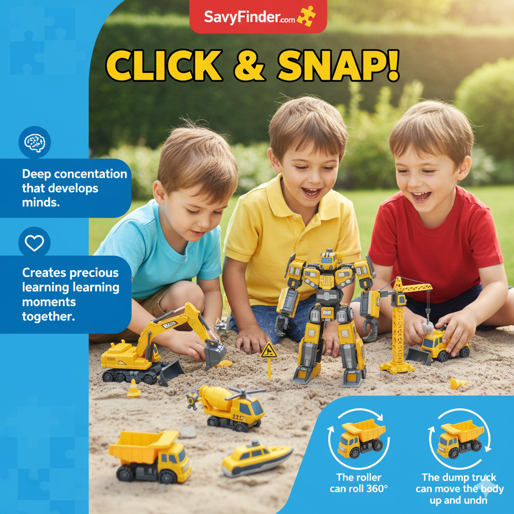 Magnetic RoboCar Adventure with Storage Box