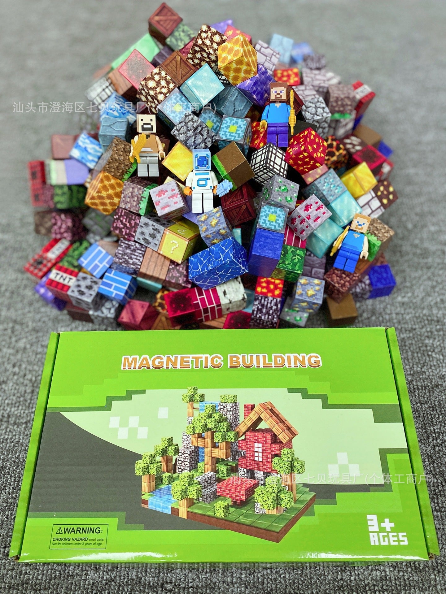 100 pcs Minecraft Magnetic Building Blocks Set