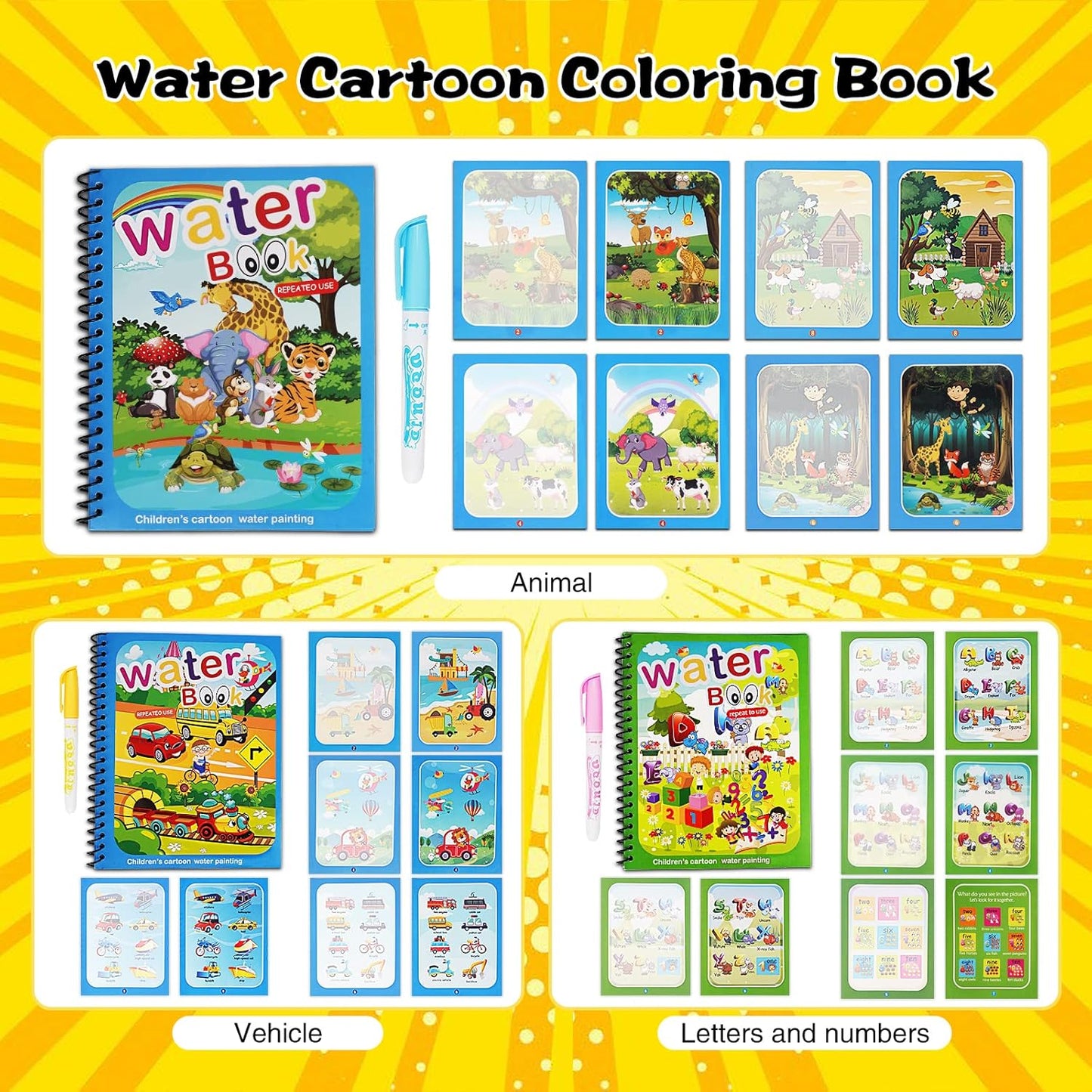 Colorful Travel Water Books