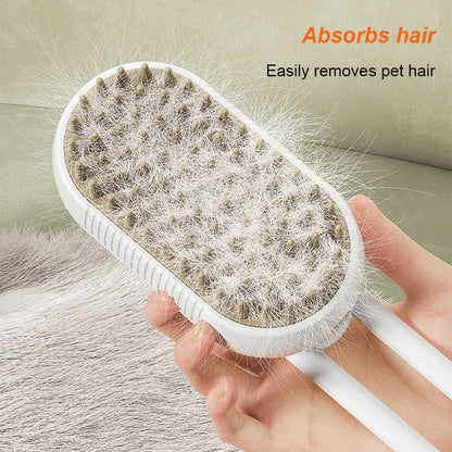 Pet Grooming Steam Brush
