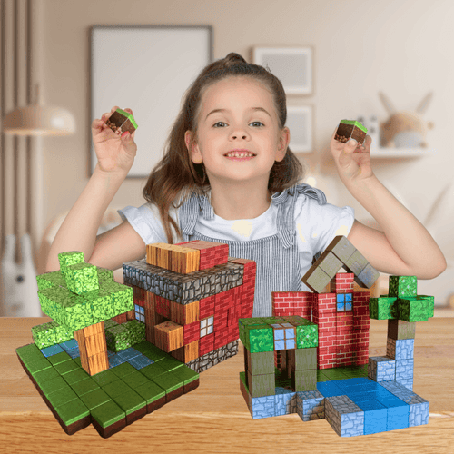 100 pcs Minecraft Magnetic Building Blocks Set